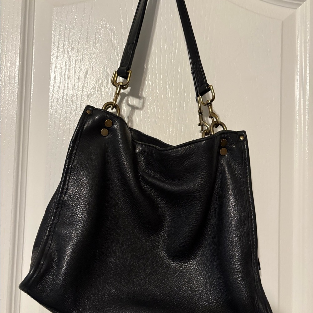 American leather company Black Leather Lenox satchel